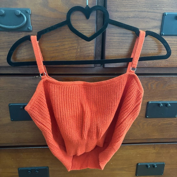 Callahan Knitwear Burnt Orange Ribbed Knit Tank Size Small - Picture 3 of 8